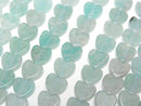 [Video] Amazonite Vertical Hole Heart 6x6mm 1strand beads (aprx.15inch/36cm)