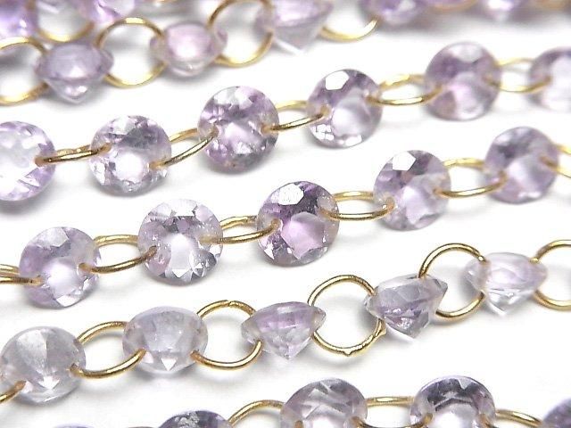 [Video]Amethyst Round Faceted 6x6mm [Double Hole] 1strand (14pcs)