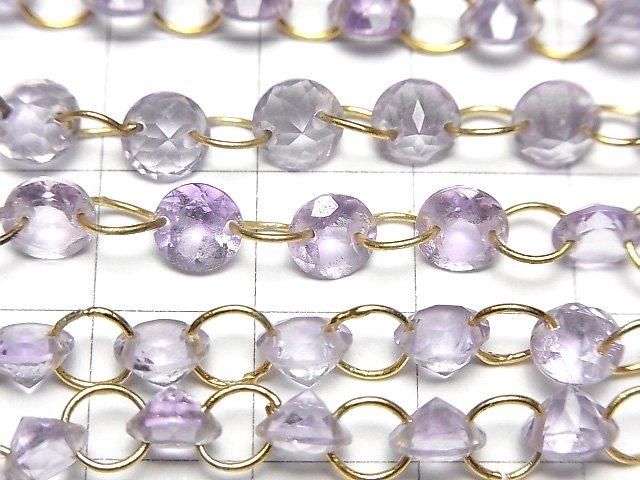 [Video]Amethyst Round Faceted 6x6mm [Double Hole] 1strand (14pcs)