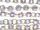 [Video]Amethyst Round Faceted 6x6mm [Double Hole] 1strand (14pcs)