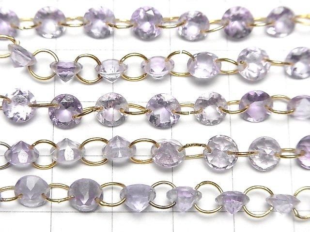 [Video]Amethyst Round Faceted 6x6mm [Double Hole] 1strand (14pcs)
