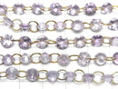 [Video]Amethyst Round Faceted 6x6mm [Double Hole] 1strand (14pcs)