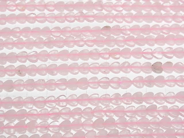 [Video]Rose Quartz AA+ Vertical Hole Heart 6x6mm 1strand beads (aprx.15inch/36cm)