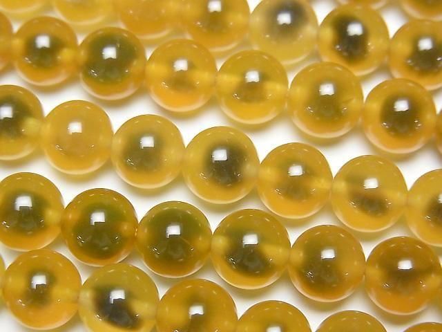 [Video] Yellow color Tapioca Agate Round 8mm 1strand beads (aprx.15inch/36cm)