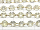 [Video]Lemon Quartz Round Faceted 6x6mm [Double Hole] 1strand (14pcs)