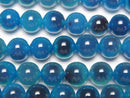 [Video] Blue color Tapioca Agate Round 8mm 1strand beads (aprx.15inch/36cm)