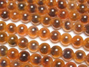 [Video] Orange color Tapioca Agate Round 6mm 1strand beads (aprx.14inch/35cm)