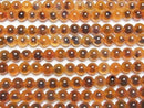 [Video] Orange color Tapioca Agate Round 6mm 1strand beads (aprx.14inch/35cm)