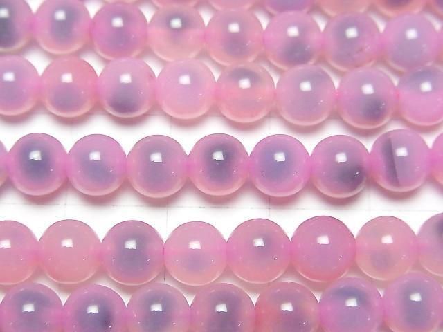 [Video] Pink color Tapioca Agate Round 6mm 1strand beads (aprx.14inch/35cm)