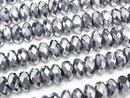 [Video]Terahertz Faceted Button Rondelle 7.5x7.5x4mm 1strand beads (aprx.15inch/36cm)