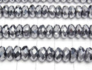 [Video]Terahertz Faceted Button Rondelle 7.5x7.5x4mm 1strand beads (aprx.15inch/36cm)
