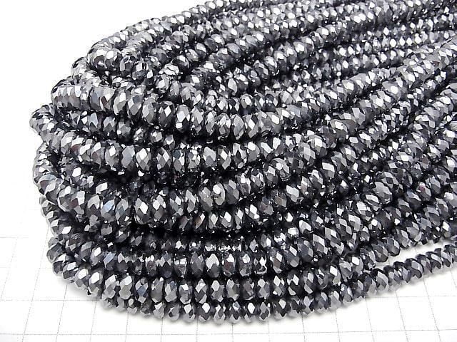 [Video]Terahertz Faceted Button Rondelle 7.5x7.5x4mm 1strand beads (aprx.15inch/36cm)