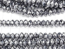 [Video]Terahertz Faceted Button Rondelle 7.5x7.5x5mm 1strand beads (aprx.15inch/36cm)