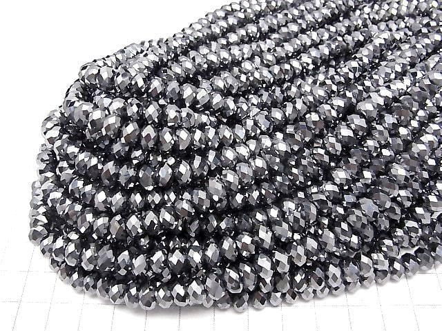 [Video]Terahertz Faceted Button Rondelle 7.5x7.5x5mm 1strand beads (aprx.15inch/36cm)