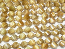 [Video]High Quality! Golden Tiger's Eye AA++ Twist x Multiple Facets 10x8x8mm half or 1strand beads (aprx.15inch/36cm)
