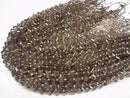 [Video]High Quality! Smoky Quartz AAA Twist x Multiple Facets 8x7x7mm half or 1strand beads (aprx.15inch/36cm)