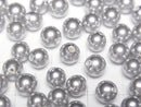 [Video]Shell Pearl Silver Half Drilled Hole Round 6mm 20pcs