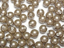 [Video]Shell Pearl Gold Half Drilled Hole Round 6mm 20pcs