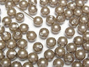 [Video]Shell Pearl Gold Half Drilled Hole Round 6mm 20pcs