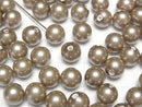 [Video]Shell Pearl Gold Half Drilled Hole Round 8mm 20pcs