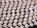 [Video]High Quality! Rose Quartz AA++ Twist x Multiple Facets 10x9x9mm 1strand beads (aprx.15inch/36cm)