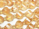 [Video]High Quality! Phantom Citrine AA++ Twist x Multiple Facets 8x6x6mm half or 1strand beads (aprx.15inch/37cm)