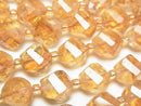 [Video]High Quality! Phantom Citrine AA++ Twist x Multiple Facets 10x9x9mm half or 1strand beads (aprx.15inch/37cm)