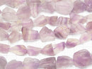 Purple Fluorite Rough Rock Nugget Light color 1 strand beads (aprx.15inch/37cm)