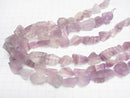 Purple Fluorite Rough Rock Nugget Light color 1 strand beads (aprx.15inch/37cm)