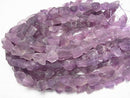 [Video] Purple Fluorite Rough Rock Nugget [M size] Light color 1 strand beads (aprx.15inch/37cm)