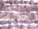[Video] Purple Fluorite Rough Rock Nugget [M size] Light color 1 strand beads (aprx.15inch/37cm)