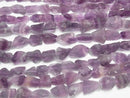 [Video] Purple Fluorite Rough Rock Nugget [S size] Medium color 1 strand beads (aprx.15inch/37cm)