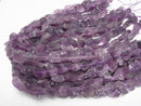 [Video] Purple Fluorite Rough Rock Nugget [S size] Medium color 1 strand beads (aprx.15inch/37cm)