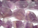 [Video] Purple Fluorite Rough Rock Nugget [M size] Medium color 1 strand beads (aprx.15inch/37cm)