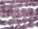 [Video] Purple Fluorite Rough Rock Nugget [M size] Medium color 1 strand beads (aprx.15inch/37cm)