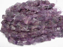 [Video] Purple Fluorite Rough Rock Nugget [M size] Medium color 1 strand beads (aprx.15inch/37cm)
