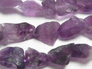 [Video] Purple Fluorite Rough Rock Nugget [S size] Dark color 1 strand beads (aprx.15inch/37cm)