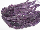 [Video] Purple Fluorite Rough Rock Nugget [S size] Dark color 1 strand beads (aprx.15inch/37cm)
