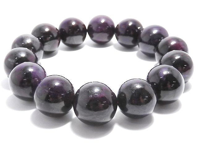 [Video][One of a kind] Sugilite AAA- Round 15.5mm Bracelet NO.1