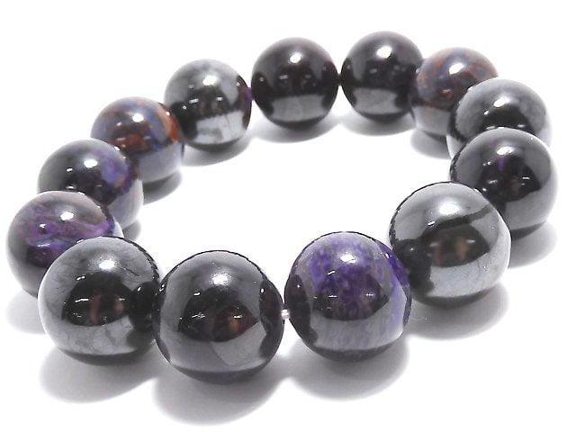 [Video][One of a kind] Sugilite AAA- Round 16.5mm Bracelet NO.2