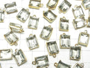 [Video]High Quality Green Amethyst AAA Bezel Setting Rectangle Faceted 10x8mm 18KGP 1pc