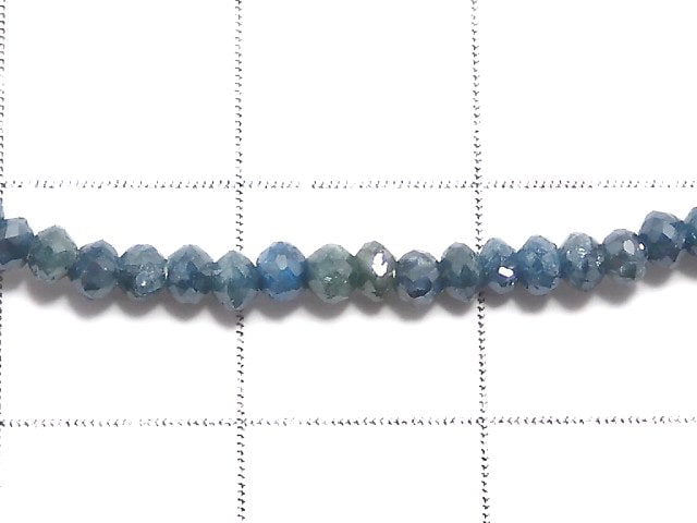 [Video][One of a kind] [1mm hole] Blue Diamond Faceted Button Roundel Bracelet NO.1