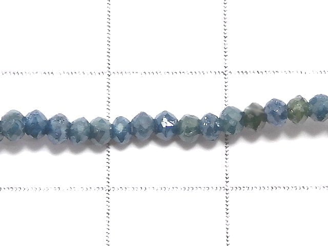 [Video][One of a kind] [1mm hole] Blue Diamond Faceted Button Roundel Bracelet NO.2