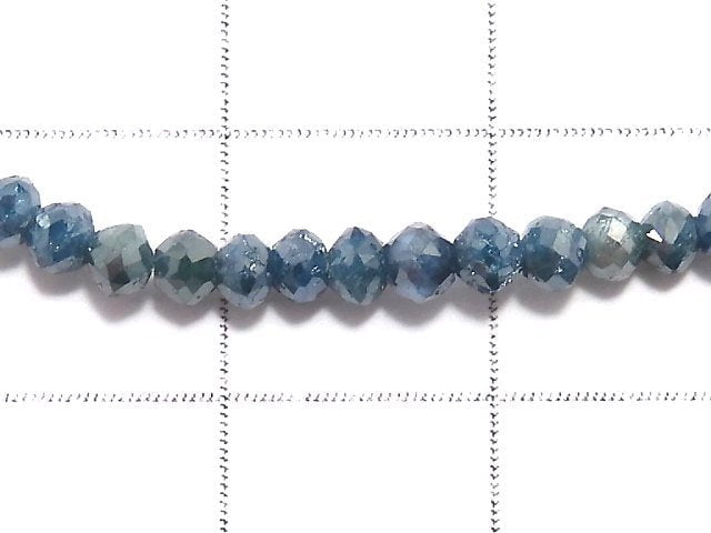 [Video][One of a kind] [1mm hole] Blue Diamond Faceted Button Roundel Bracelet NO.4