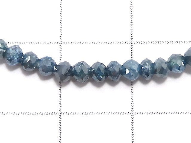 [Video][One of a kind] [1mm hole] Blue Diamond Faceted Button Roundel Bracelet NO.5