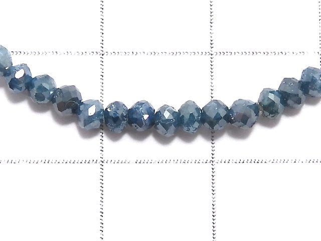 [Video][One of a kind] [1mm hole] Blue Diamond Faceted Button Roundel Bracelet NO.8