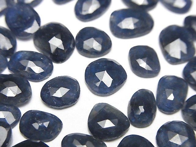 [Video]High Quality Blue Sapphire AAA- Loose stone Freeform Single Sided Rose Cut 5pcs