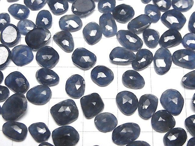 [Video]High Quality Blue Sapphire AAA- Loose stone Freeform Single Sided Rose Cut 5pcs
