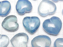 [Video]Aquamarine AAA Half Drilled Hole Heart 13-16mm 1pc