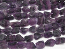 [Video] Purple Fluorite Rough Rock Nugget [L size] dark color 1 strand beads (aprx.15inch/37cm)